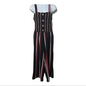 Striped Black and Red Jumpsuit